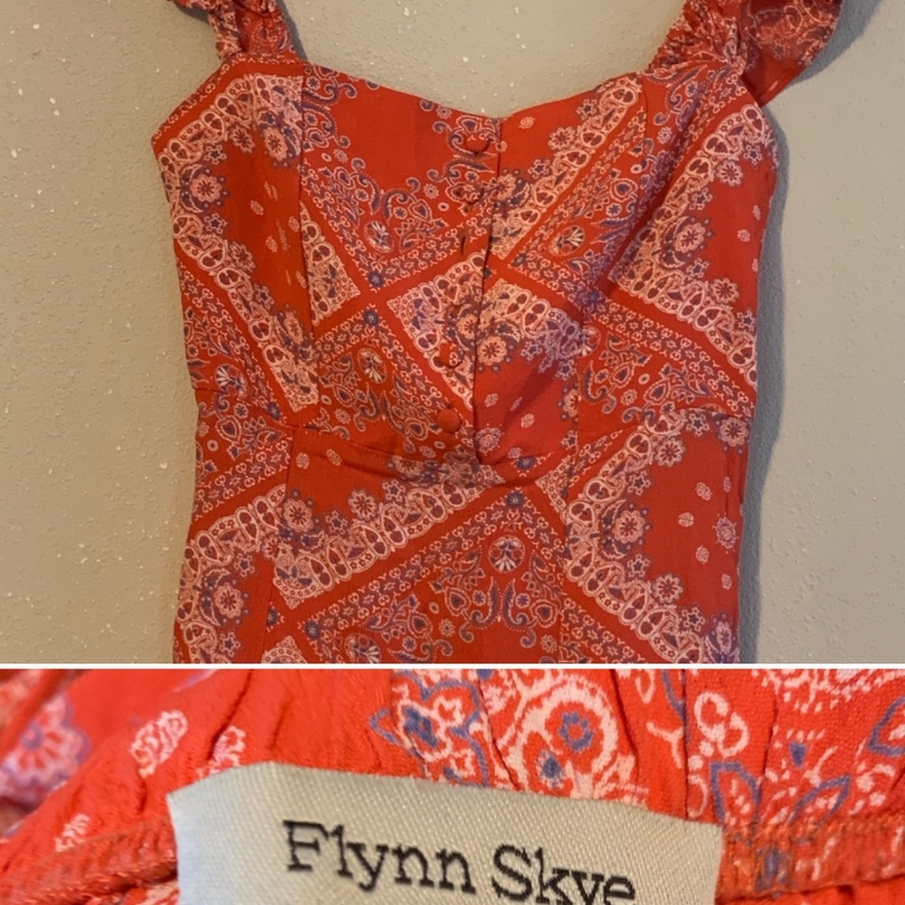 Flynn Skye Bardot Maxi Dress in Texas Treat, M